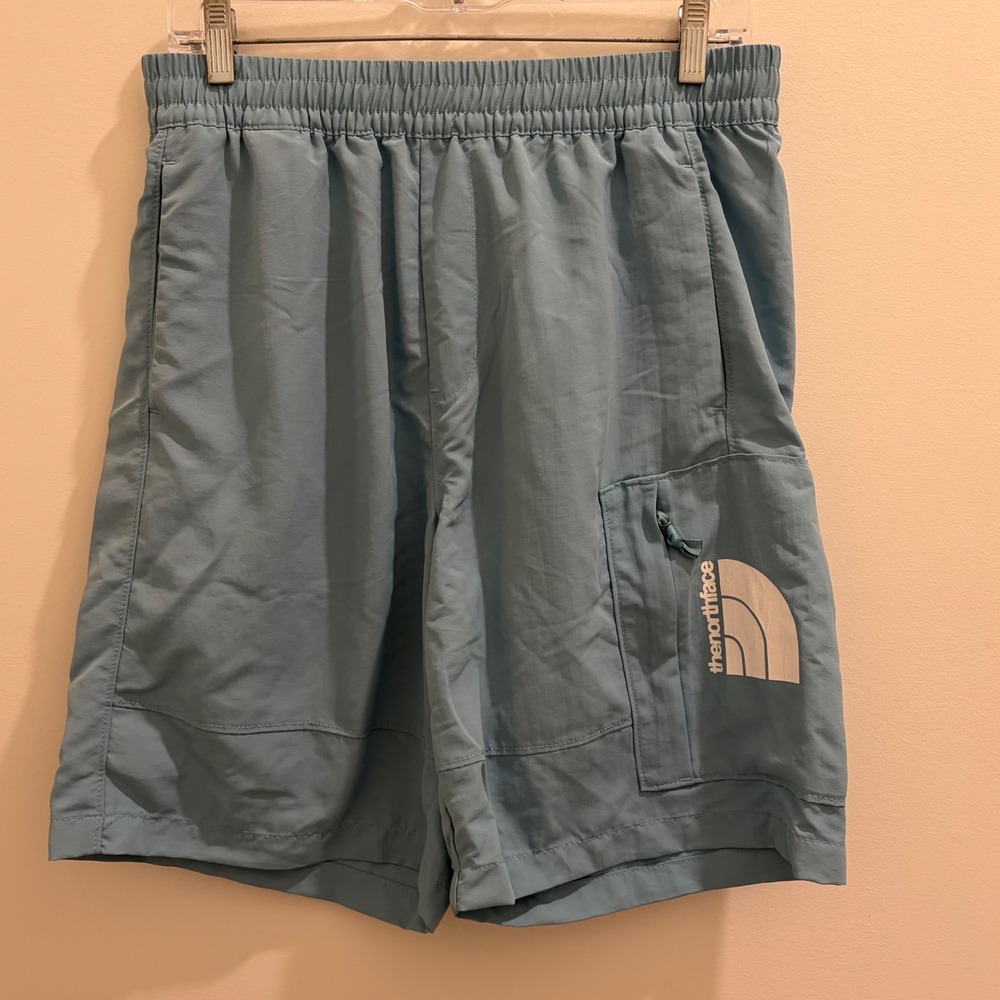 The North Face Mens Nylon Easy Shorts Reef Waters Blue Small Long NWT